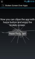 Broken Screen Over Apps Affiche