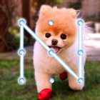 Puppy Dog Pattern Lock Screen icono
