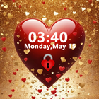 Pantalla de bloqueo de amor icono
