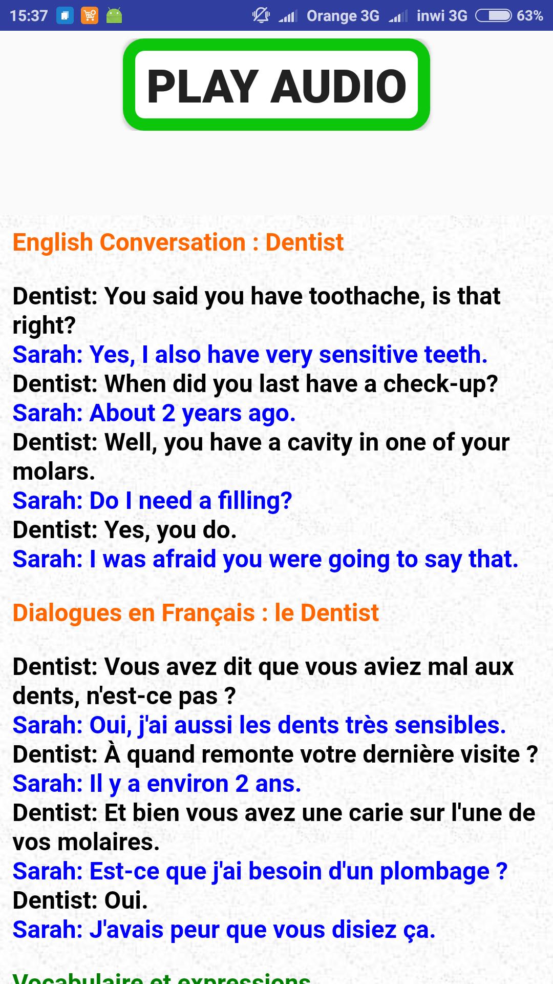 conversation english french for Android - APK Download