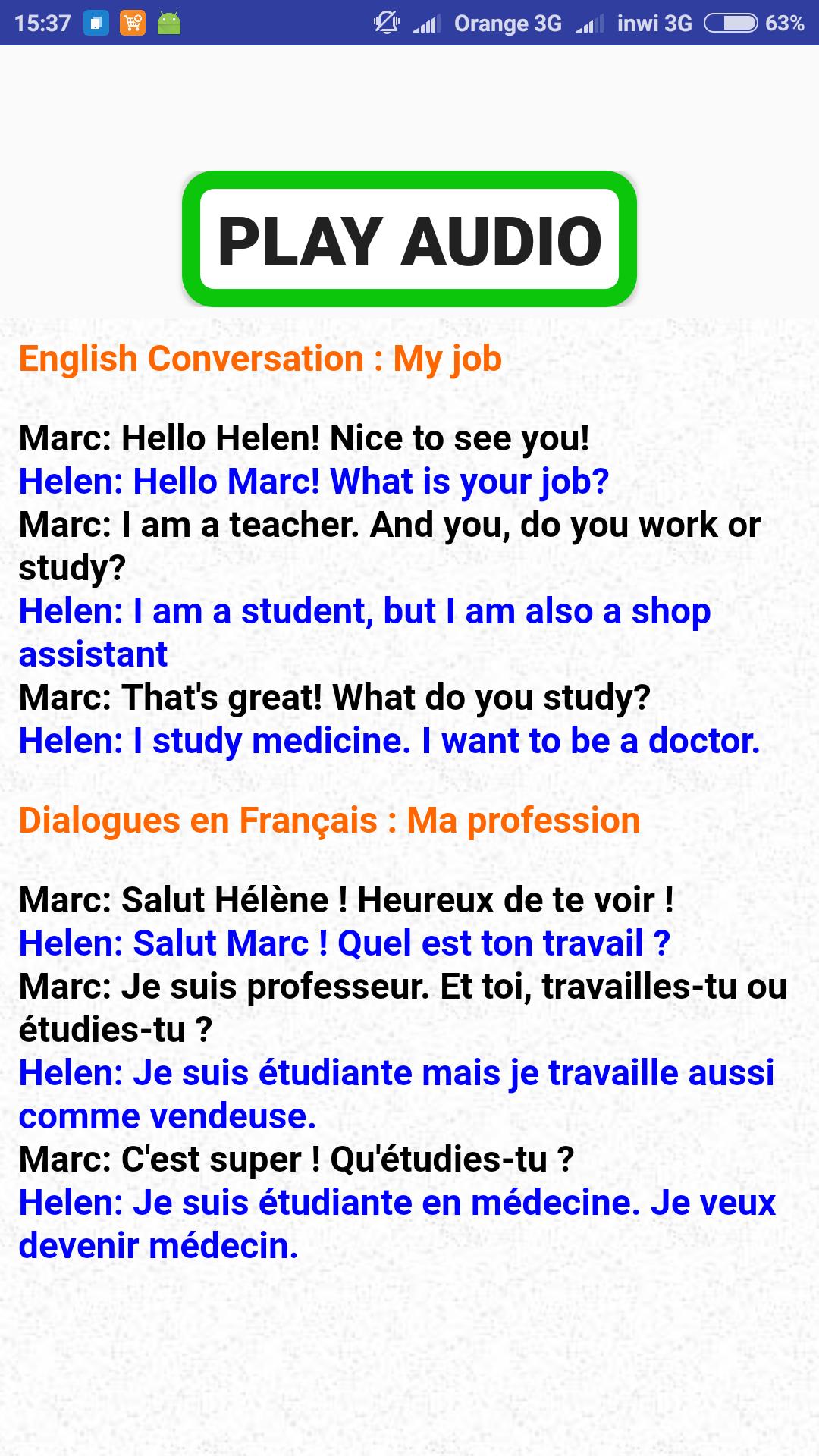 conversation english french for Android - APK Download