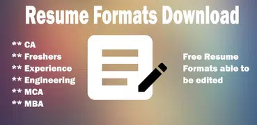 Resume Formats Download