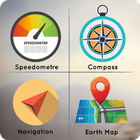 ikon Alat GPS: Peta, Navigasi, Cuaca, Temukan Alamat