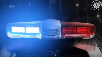 Police siren light & sound poster