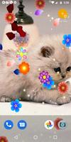 Water Touch - Cute Cat Live Wallpaper capture d'écran 1