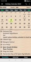 Holiday Calendar 2024 الملصق