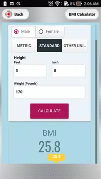Screenshot 5 for স্বাস্থ্য ক্যালকুলেটর - BMI, BMR, Macro Calculator