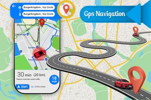 GPS Navigation Map Direction Cartaz