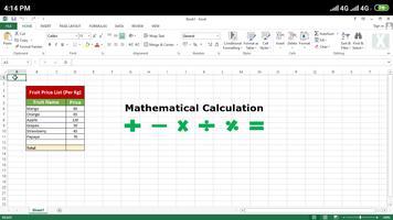 Learn MS Excel Basics capture d'écran 3