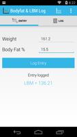Body fat and LBM log পোস্টার