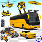 Police Bus Robot Car Game 3d ไอคอน