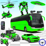 Police Bus Robot Car Game 3d icon