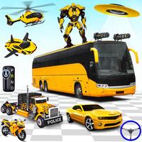 Police Bus Robot Car Game 3d โปสเตอร์