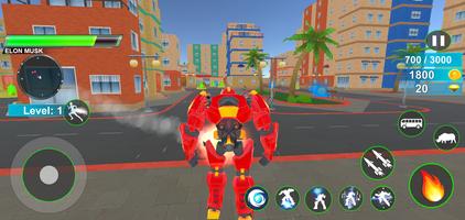 警察 バス ロボット 車 ゲーム 3D スクリーンショット 3