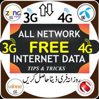 Daily Free data internet Free 3g 4g data Tricks Affiche