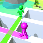 Cross Path! Color Run - Road Painter Puzzle Game آئیکن