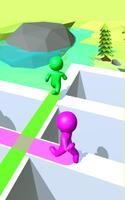 Cross Path! Color Run - Road Painter Puzzle Game پوسٹر