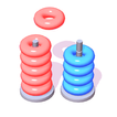 Sorting Color Rings! Stack Tower Puzzle