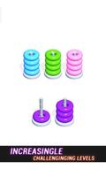 Sorting Color Rings! Stack Tower Puzzle پوسٹر
