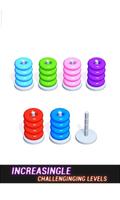 Sorting Color Rings! Stack Tower Puzzle captura de pantalla 1