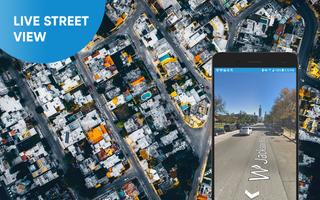 Global Street View Live: Panorama, carte satellite Affiche