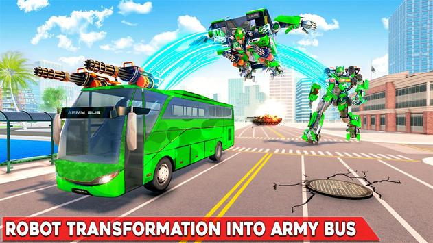 Army Bus Robot Transform Wars screenshot 4