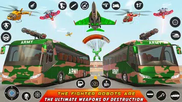 Army Bus Robot Car Game 3d Screenshot 5