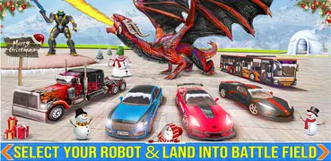 Drachen-Roboter-Auto-Spiel