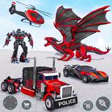 Dragon Robot Car Games 3d آئیکن