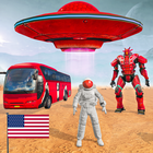 Mars Battle: Bus Robot Game 3D أيقونة
