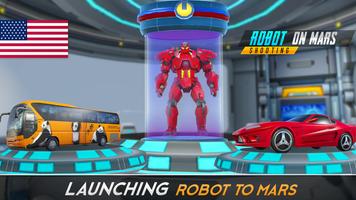 Mars Battle: Bus Robot Game 3D Cartaz