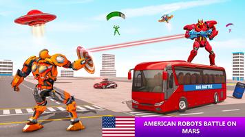 Mars Battle: Bus Robot Game 3D 스크린샷 1