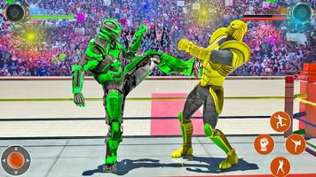 Ninja robot combats jeux - robot anneaux de combat Affiche