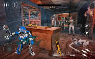 Strike Robot Polisi - Game menembak zombie poster