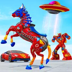 Pferde-Roboter-Auto-Spiel