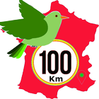 100km à vol d'oiseau icône