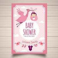 Tarjetas creativas de invitación de Baby Shower Affiche