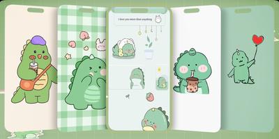 cute Dino Aesthetic wallpaper 스크린샷 1