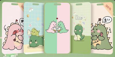 cute Dino Aesthetic wallpaper 스크린샷 2