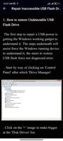 Fix Corrupted USB Drives Guide capture d'écran 1