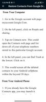 Phone Numbers Recovery Guide скриншот 3