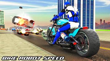 Police Bike Robot Shooter: Moto Racing Simulator poster