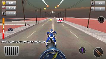 Police Bike Robot Shooter: Moto Racing Simulator ภาพหน้าจอ 1