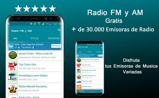 Radio fm and am Free Live - Emitters am and fm پوسٹر