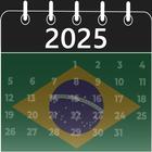 calendário 2025 com feriados 圖標