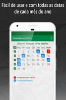 calendário 2025 com feriados 截圖 1