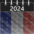 calendrier 2024 français icône