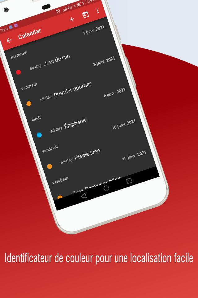 Calendrier 2021 Francais Avec Jours Feries 2021 For Android Apk Download calendrier smartphone 2021