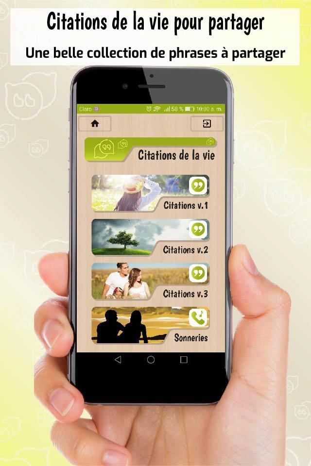 Citations De La Vie Gratuites Citations Sur La Vie For Android