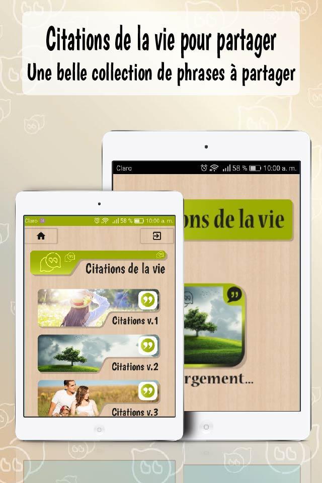 Citations De La Vie Gratuites Citations Sur La Vie For Android